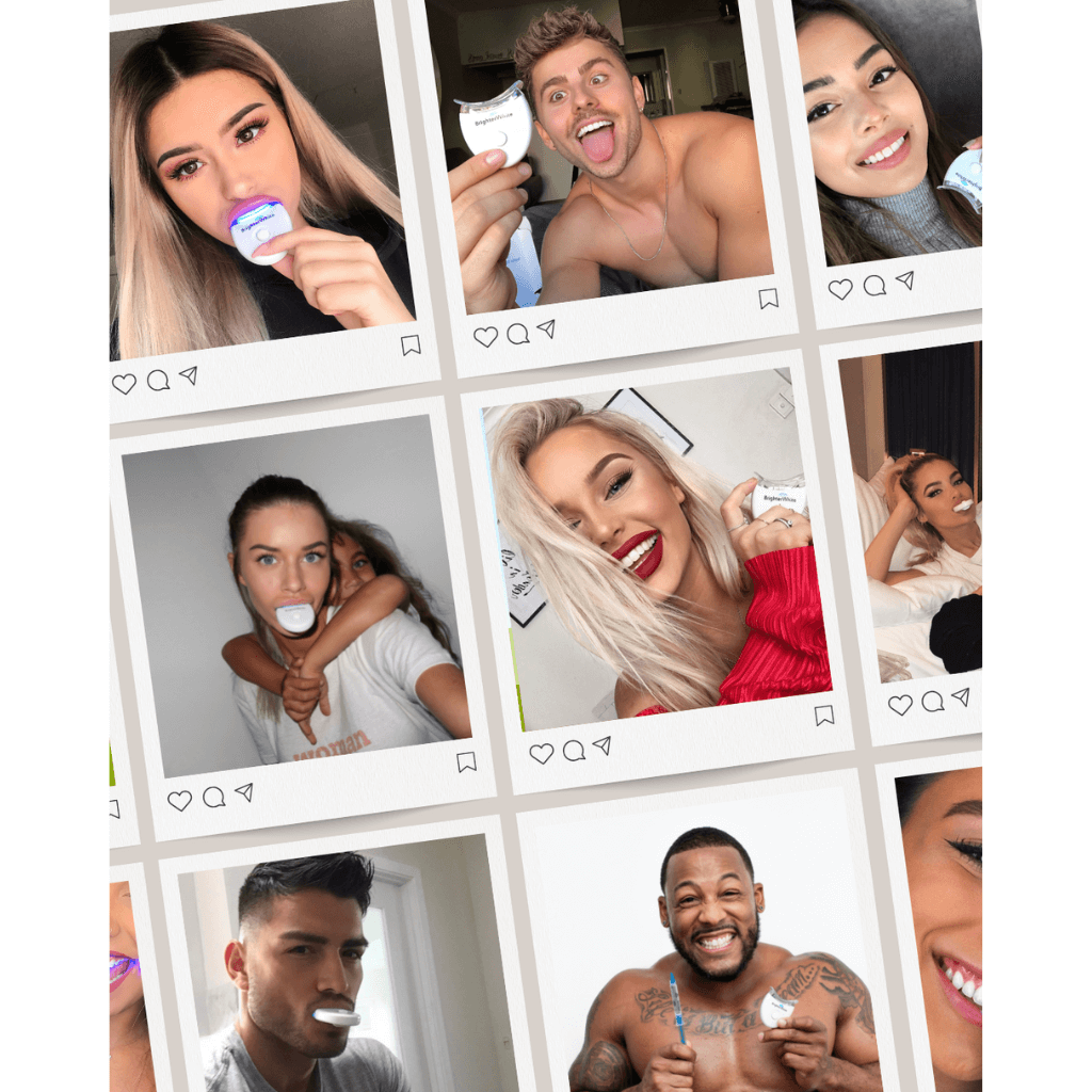 BrighterWhite whitening gel 10 pack with LED accelerator light and mouth trays
