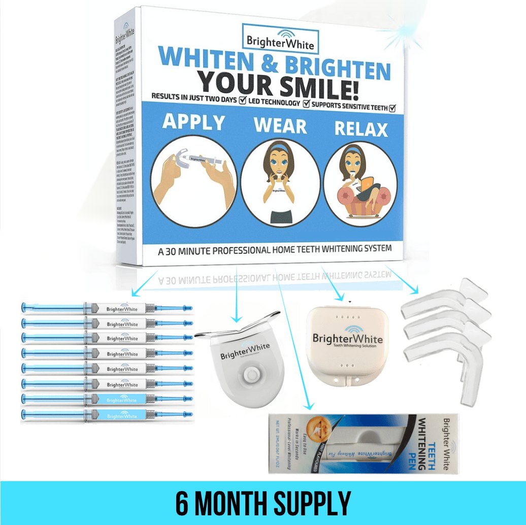 Teeth Whitening Kit Value Pack - 6 Month Supply + Free Whitening Pen